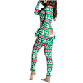 Miniatyrbild 3 av 11: Julpyjamas Matchande Familjepyjamas Mode Pyjamas för Kvinnor Knäppta Vuxenpyjamasar Loungewear Ny Design Loungekläder Hemmakläder style 5 S