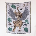 Miniatyrbild 1 av 11: Nordisk Pläd Filt för Säng Sofföverdrag Vardagsrumsinredning Sofffilt Fritidsöverkast Utomhus Camping Picknickmatta Boho Tapestry XT07-7 130X160cm