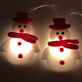 Miniatyrbilde 5 av 7: Jul Lyslenke Plysj Snømann Lyslenker Juletre Anheng Led Høytidsfest Dekor Warm White 3 M 20 lamp-USB type