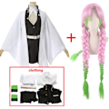 Pikkukuva 9 / 11: Aikuisten lasten Demon Slayer Kimetsu No Yaiba Anime Kimono Kanroji Mitsuri Cosplay -asu Kisatsutai Seksikkäät naisten Halloween-vaatteet Full Set 4 M