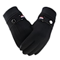 Miniatyrbillede 1 af 7: Vinterhandsker til mænd Touch Screen Ruskind Varme Split Finger Handsker Udendørs Cykling Fortykket Spænde Mandlige Køre Vindtætte Votter Black Single Size