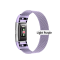 Miniatyrbillede 1 af 8: Rustfrit stål magnetisk Milanese Loop-rem til Fitbit Charge 2-rem Udskiftningsarmbånd til Fitbit Charge 3 4 urrem Light Purple S--180mm--Charge 3