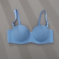 Miniatyrbilde 2 av 4: FINETOO Enkel Pustende Mote Ensfarget BH Sømløs Lett Liten Størrelse A/B Cup Bralette Undertøy Lingeri Black 36A/B