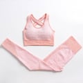 Miniatyrbild 6 av 11: Yoga Set Träningskläder gym fitness för damer träningsdräkt 3 Pcs set black red L