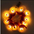 Miniatyrbild 1 av 6: Jul Plysch Muppet Snögubbe Ljusslinga Led Jultomte Huvud Älg Juldekoration Lampa Kreativa Små Färgade Lampor Santa Claus head 2 M 10 lights-battery box always on