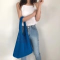 Pikkukuva 1 / 10: Naisten design-neulekäsilaukut, suuri tilavuus, naisten shopper-laukut, kesän rantakassi, isot käsilaukut, rennot ontot kudotut olkalaukut Dark Blue