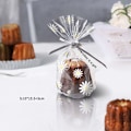 Miniatyrbillede 1 af 4: 50/100 stk. Gennemsigtige emballageposer Blomsterprintet Cookie Snack Æble Chokolade Slik Opbevaringspose til julefest Gavepose 100pcs 10x15.5cm 9x15cm