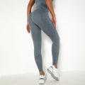 Miniatyrbilde 5 av 11: Sømløse Vasket Yogaklær Sports Løpe Fitness Bukser Stram Høy Elastisk Langermet Yoga Tredelt Dress purple L