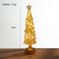 Miniatyrbillede 1 af 11: Glas Juletræ Julepynt Borddekoration Lysende Lille Natlampe Hjemme Layout Rekvisitter Julegave M style gold