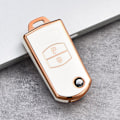 Miniatyrbillede 3 af 11: 2 3 Knapper Blød TPU Flip Bil Nøgle Etui Cover Til Mazda 3 2 6 2003 2004 2005 2006 2007 2008 2009 2010 2011 2012 2013 Bilholder A grey shell