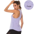 Miniatyrbilde 5 av 7: Yoga Topper Dame Sport Singlet Atletisk Fitness Sport Tanktopper Sky Blue L