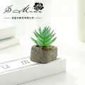 Pikkukuva 11 / 11: Pieni kiviruukku keinotekoinen mehikasvi ruukkukasvi (ruukku sisältyy) muoti kodin sisustus simulaatio kasvi keinotekoiset kukat Small orchid flocking Green
