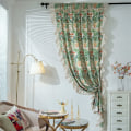 Miniatyrbild 3 av 11: Volang Gardin Halv Ljusinsläpp Sovrum Vardagsrum Burspråk Krok Gardin Gray Lotus curtain rod 150 width * 240CM height