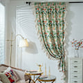 Miniatyrbild 3 av 11: Volang Gardin Halv Ljusinsläpp Sovrum Vardagsrum Burspråk Krok Gardin Lotus Edge hook curtain 150 width * 220CM height