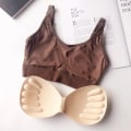 Pikkukuva 9 / 9: Joogaliivit Naisten Fitness Juoksu Kuntosali Crop Top Naisille caramel Free Size