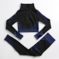 Miniatyrbild 1 av 11: Yoga Set Träningskläder gym fitness för damer träningsdräkt top pents Dark green M