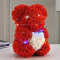 Pikkukuva 5 / 9: Joululahja Ruusu Karhu PE Vaahto Keinotekoinen Kukka Tyttöystävänpäivälahja Värikkäät Valot Rakkaus Ruusu Karhu White love pink bear 25cm high