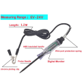 Miniatyrbild 3 av 6: 6V 12V 24V DC Bil Lastbil Spänningskrets Testare Digital Display Lång Sond Penna Glödlampa Bil Diagnostiska Verktyg Bilreparation Digital Display A