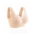 Pikkukuva 1 / 5: Saumattomat V-aukkoinen urheiluliivit pehmustetut crop top push up rintaliivit naisten alusvaatteet selästä avoin toppi pehmeä alusasu Camisole Apricot XXXL