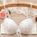Miniatyrbillede 1 af 5: BH'er til Kvinder Messing Push Up BH Sømløs Bralette Polstret Indpakket Sløjfe Sling Åndbart Undertøj White 36/80AB