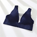 Miniatyrbild 4 av 5: FINETOO Djup V Sexig Kvinnor Sömlös BH Underkläder Push Up Bralette Rygglös Behå S-XL Sporttopp BH Kvinnlig Vadderad Underkläder Apricot M