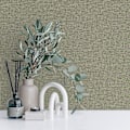 Miniatyrbilde 2 av 2: Telma Hessian Teksturert Vinyltapet Grandeco Salviagrønn Sage Green