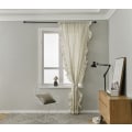 Miniatyrbild 7 av 11: Volang Gardin Halv Ljusinsläpp Sovrum Vardagsrum Burspråk Krok Gardin Lotus Edge hook curtain 150 width * 240CM height