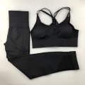 Miniatyrbild 5 av 9: Yoga Set Dam Träningskläder Sportkläder Leggings Vadderad Push-up BH violet S