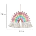 Miniatyrbillede 2 af 4: Stor Regnbue Vægophæng, Macrame Regnbue Vægophæng Børneværelse Boho Indretning Børneværelse