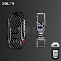 Miniatyrbild 8 av 11: ABS Kolfiberstil Bilnyckelfodral Skal Fob För A3 A4 A5 C5 C6 8P 8L B6 B7 B8 Q3 Q5 Q7 A6 A7 4M 8S B9 A8 Q8 C8 TT B set 3
