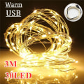 Miniatyrbilde 8 av 11: Lett 5V USB 20M Kobbertråd Lampe Bryllupsfest Dekor 200 LED Lyslenke Multicolor 10M 100LED