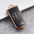 Pikkukuva 5 / 11: 2 3 Painiketta Pehmeä TPU Käännettävä Auton Avaimen Kotelo Mazda 3 2 6 2003 2004 2005 2006 2007 2008 2009 2010 2011 2012 2013 Autoteline A black shell