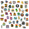 Miniatyrbilde 3 av 4: 50 stk. kule skateboard-klistremerker, personlig tegneserie, balansesykkel, sparkesykkel, bagasje, gitar, bil, graffiti-dekorasjonsklistremerker Default Title