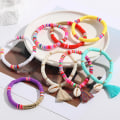 Miniatyrbillede 2 af 11: Armbånd Multifarvet Kvast Polymer Ler Skal Boheme Armbånd S2008-1 mixed color CCB