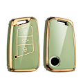 Miniatyrbillede 8 af 8: Nyt TPU Bilnøgle Etui Cover Taske Til Passat B8 Magotan Til Skoda Superb A7 Kodiaq Seat Skal Fob White