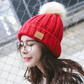 Miniatyrbilde 4 av 8: Lue Dame Vinter Koreansk Stil Strikket Høst og Vinter Ullue Pullover Hold Varm Øreklaffer Hodeinnpakning Student Casual Allsidig Pink
