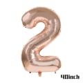 Miniatyrbilde 1 av 11: Rose Gull Party Engangsservise Tallerken Nummer Ballong Jente Bursdagsfest Bryllupsdekor Voksen Feiring Baby Shower Dekor 2