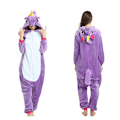 Pikkukuva 1 / 11: Naisten Yksisarvinen Stitch Onesie Unisex Talvi Joulu Pyjamat Yöasut Asut Aikuiset Flanelli Yövaatteet Pyjama Puple Tenma M