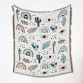 Miniatyrbillede 1 af 11: Nordisk Plaider til Seng Sofabetræk Stueindretning Sofaplaid Fritid Sengetæppe Udendørs Camping Picnic Måtte Boho Tapestry XT07-3 130X160cm