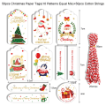 Miniatyrbilde 9 av 11: 48/50 stk. God Jul Kraftpapiretiketter DIY Håndlagde Gaveinnpakningspapiretiketter Julenissen Hengemerke Ornamenter Nyttårsdekor 48pcs-set5