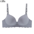 Pikkukuva 1 / 4: Naisten yksiosainen aaltomainen saumaton rintaliivi, plus-koko, push-up-bralette, kevyt ja hengittävä alusvaate Grey 38/85BC