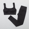 Miniatyrbild 7 av 11: Yoga Set Träningskläder Yoga Leggings och BH för Kvinnor 3 pcs sets blue L