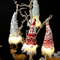 Miniatyrbilde 3 av 9: Juledekorasjoner Skog Eldre Anheng med Lys Ansiktsløs Dukke Oppheng Ornamenter Style c