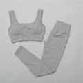 Miniatyrbild 9 av 11: Yoga Set Träningskläder För Kvinnor Fitness Kläder Långärmad Yoga Dräkt BraPants Khaki M