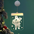 Miniatyrbild 3 av 5: Julbelysning 3D Hängande Lampor Rumsdekoration Modellering Sovrum Jul Fönsterdekoration Snögubbe Snöflinga Rektangel Default Title