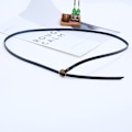 Miniatyrbillede 4 af 5: Fem-Cirkel Pressede Ord Kvæglæder Armbånd Retro Simpel Multi-Cirkel Herre Læder Armbånd Populær Ornament Black Bronze