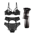 Miniatyrbillede 2 af 4: Varsbaby Glossy Dame BH Sæt 4 STK/Lot Red 32B
