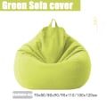 Miniatyrbillede 9 af 10: Betræk til sofaer Puff Gigante Stole Uden Fyld Linned Klud Lounger Sæde Sækkestol Puf Sofa Tatami Puf Salon Puf Asiento Red-Sofa cover 80X90cm