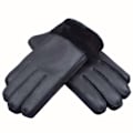 Miniatyrbild 1 av 9: Nya Vinterhandskar för Män Varma Äkta Fårskinns-handskar för Män Termiska Get-päls Kashmir Äkta Läder Snöhandskar Manuella Black B One Size