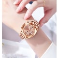 Miniatyrbillede 3 af 5: Quartz Ur Tre-Øje Urskive Timing Sekunder Dameur Multi-Funktions Dame Business Ur Gold